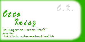 otto krisz business card